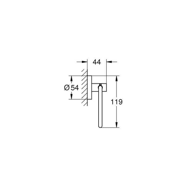 GROHE Vägpapperhållare Essentials (Import Tyskland), Krom - 40689DC1