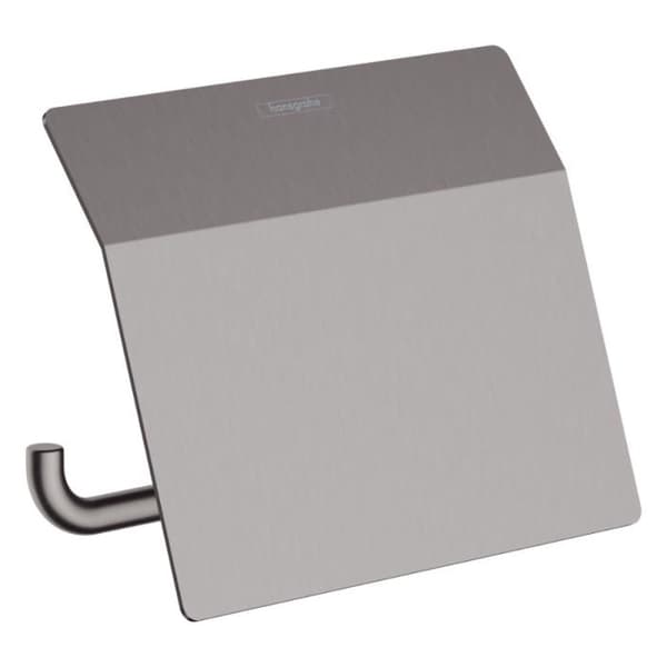 Toalettpappershållare - HANSGROHE - Modell 41753340 - Borstad kromsvart - Metallic - Väggmontering