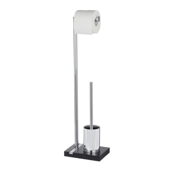 2i1 WC-set - WENKO - Noble Black - Polyresin - Stål - 20x74x15 cm