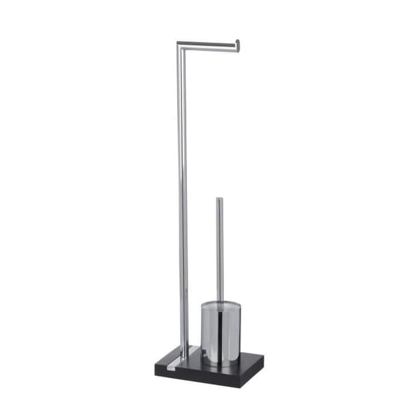 2i1 WC-set - WENKO - Noble Black - Polyresin - Stål - 20x74x15 cm