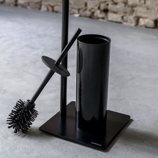 Sealskin Tube Toilet Caddy - Toalettrullehållare - Toalettborste med hållare - Fristående Svart