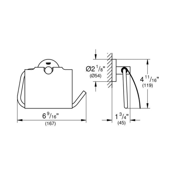 Grohe - Essentials Tapethållare, Supersteel (40367DC1)