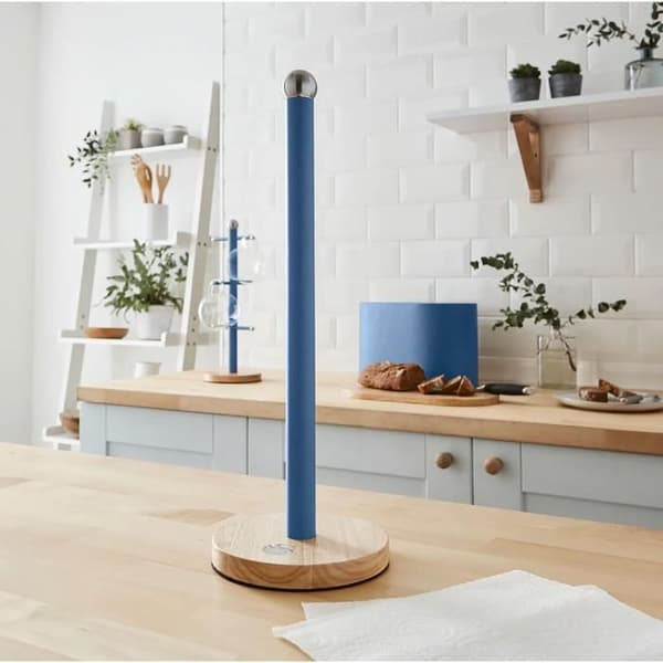 Papperullhållare - SWAN - Nordic - Kolsyrat stål - Modern design - Blå färg