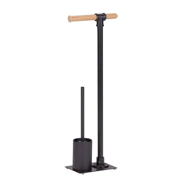 Wenko - Forli Toilet Caddy med rullhållare och toalettborste - Svart