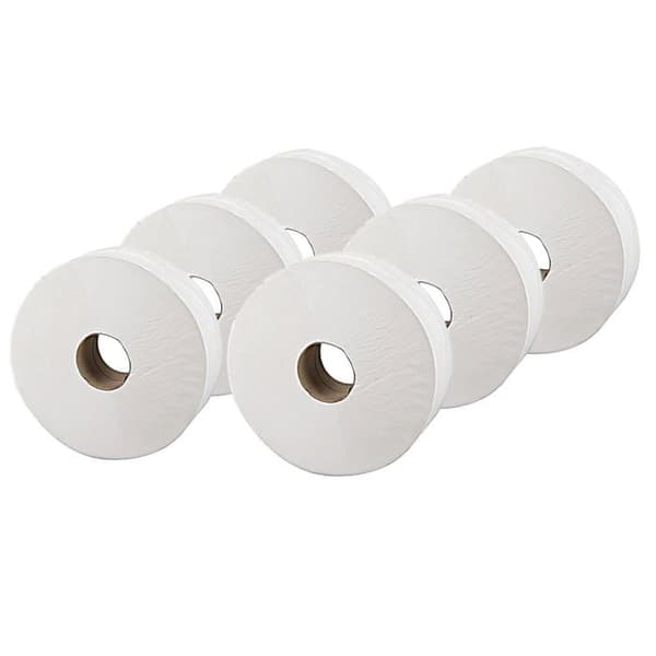 Q-connect - J26410 - Q Connect 410 M dubbelt 2 arbete Toalettpapier Jumbo (6-pack)
