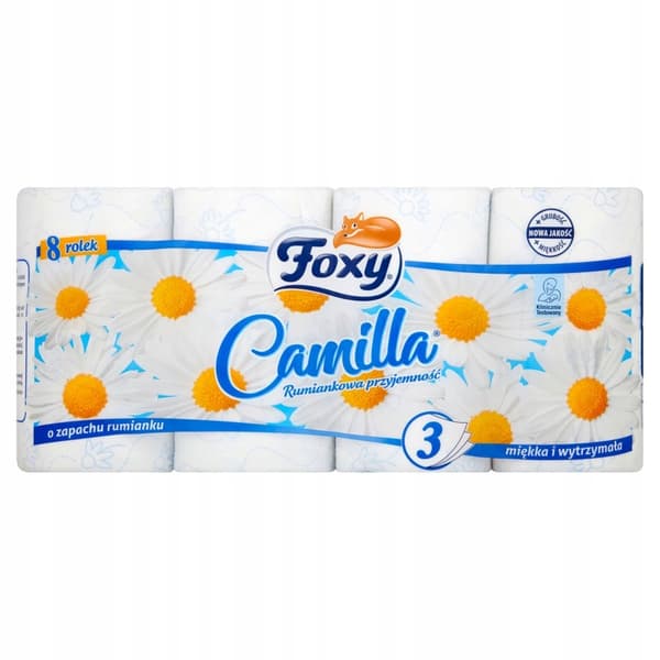 Foxy Camilla Toiletpapir 3 Lag 8 Ruller