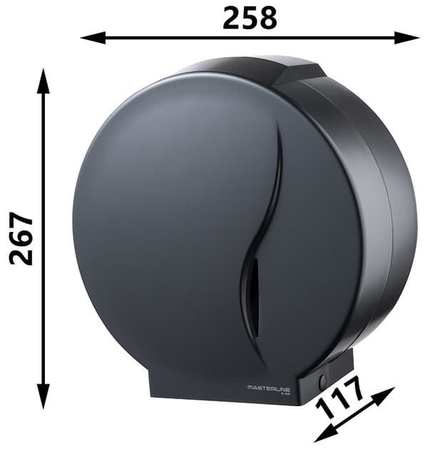 Dispenser för toalettpapper på rullar, svart