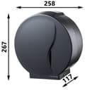 Miniatyrbillede 2 af 2: Dispenser til toiletpapirruller, sort