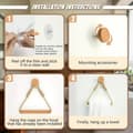 Miniatyrbild 8 av 8: Toalettrullehållare i Trä med Rem 2-Pack – Väggmonterad 2-i-1 Pappershållare & Handdukshängare 30x16cm