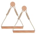 Miniatyrbild 1 av 8: Toalettrullehållare i Trä med Rem 2-Pack – Väggmonterad 2-i-1 Pappershållare & Handdukshängare 30x16cm