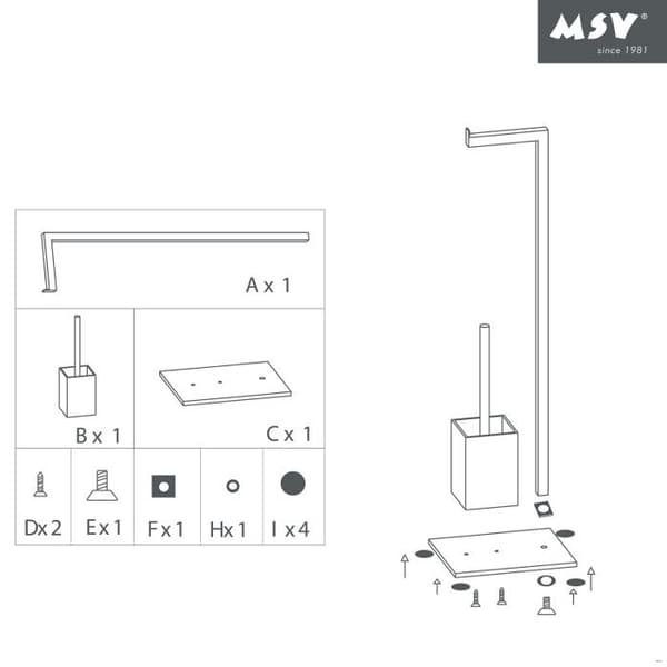 Kombinerat WC Bambou & Inox Vit MSV
