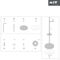 Miniatyrbild 4 av 4: Pappersrullehållare för golv med reservsystem och roterbar topp på mattsvart stål MSV