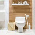 Miniatyrbild 5 av 6: Relaxdays Toalettborsthållare Set Toalettpappershållare Badrumscaddy, HxBxD: 78 x 29 x 20 cm, Vit