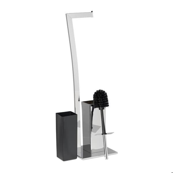 Pappershållare - Relaxdays - WIMEDO - Rostfritt stål - Silver - 20 x 20 x 71 cm