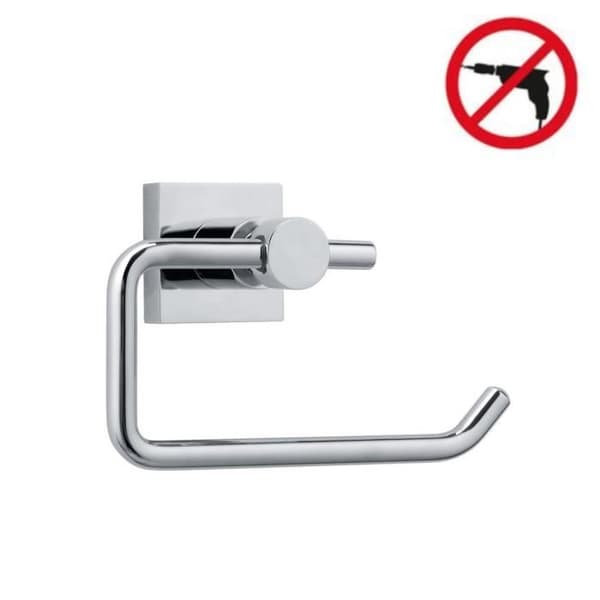 Tesa Hukk Toalettpappersdispenser, förkromad metall, enkel installation utan borrning (40246-00000-00)