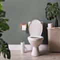 Miniatyrbild 5 av 6: Relaxdays Toalettrullhållare med mini hylla, för mobil &amp; våtservetter, i bambu, HxBxD: 12x16x10 cm, natur