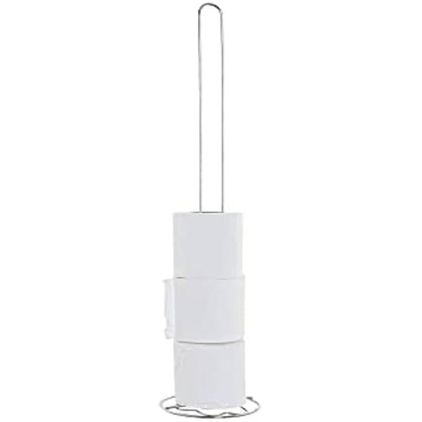Toalettpapperhållare - DKD HOME DECOR - Silver - Kromad metall - 14 x 14 x 55 cm - Badrumsaccessoarer
