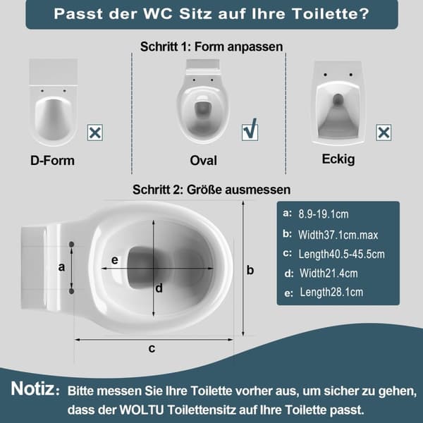 Rootz O-muotoinen wc-istuin - Heavy Duty wc-kansi - Duroplast - Matta musta/valkoinen - Pehmeä sulkeminen - Pikalukitus - 44,7 cm x 5,5 cm x 37,1 cm