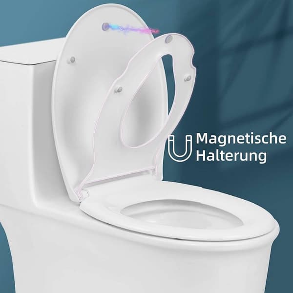 Rootz 2 in 1 wc-istuin - Perheystävällinen wc-istuin - Pehmeä Close Kansi - Lasten ja aikuisten istuin - Pikalukitus - PP ja ruostumaton teräs - O-muo
