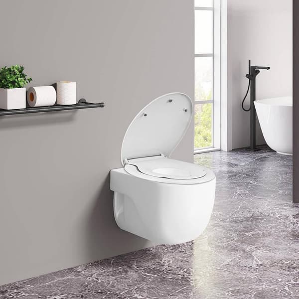 Rootz 2 in 1 wc-istuin - Perheystävällinen wc-istuin - Pehmeä Close Kansi - Lasten ja aikuisten istuin - Pikalukitus - PP ja ruostumaton teräs - O-muo
