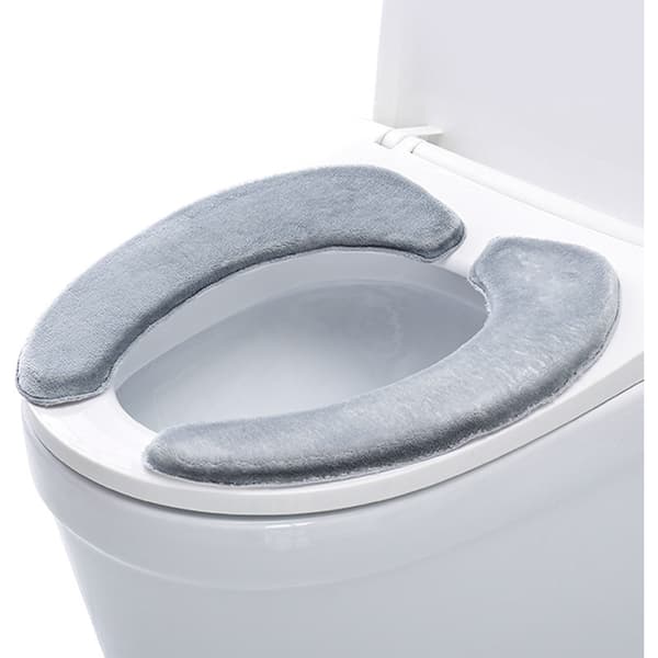 Pehmo wc-istuimen päällinen - Pitkä (2 kpl) Harmaa