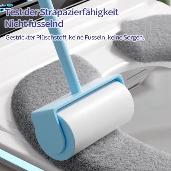 Toalettstolsöverdrag 2-pack, Mjuka och Tvättbara Flockmaterial, Varmt och Bekvämt Toalettstolsöverdrag