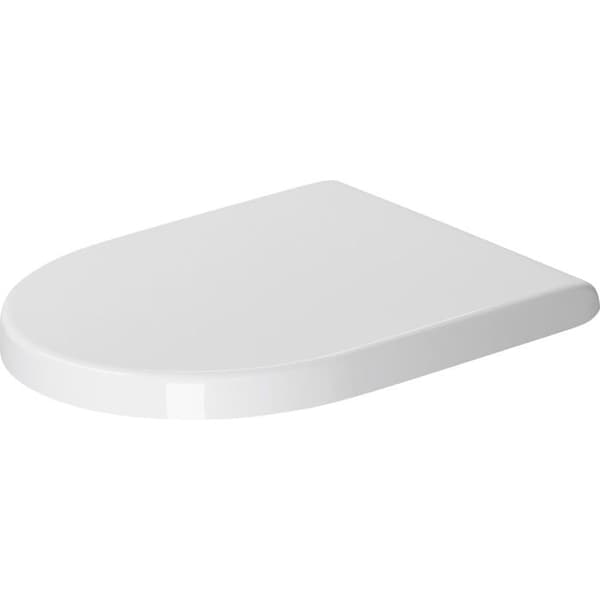 Duravit 63890000 Starck 3 Toalettsits med Soft-Close-teknik, Rostfritt stål gångjärn och lock, vit