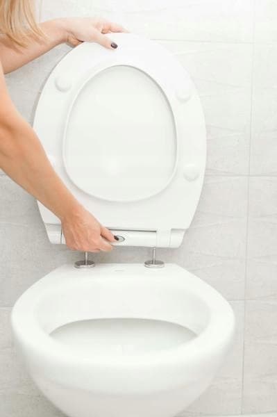 Toiletsæde badeværelsestoilet hvid universal