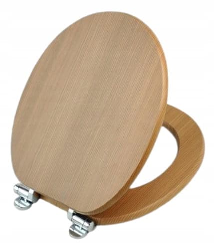 Toiletsæde til toilet med soft-close 37x5,5x49,5cm brun MDF Nergis