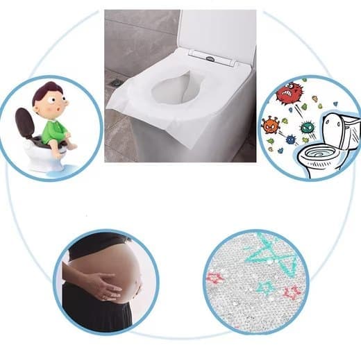 Lollanda Toiletovertræk – Biologisk nedbrydelige, 40/80 stk - Kan skylles med vand, 38×46CM, toiletovertræk til rejser