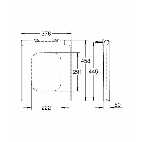 Toalettlock - Cube - 39488000 - Alpin vit - Duroplast - Avtagbart