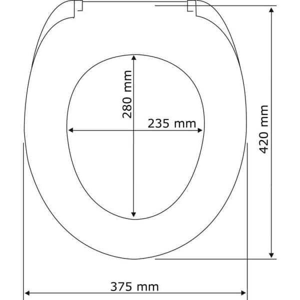 Toalettsits - WENKO - Kos - Termoplast - 37x44 cm - Svart