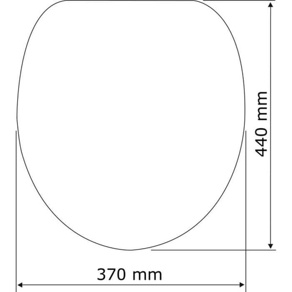 Toalettsits - WENKO - Kos - Termoplast - 37x44 cm - Svart