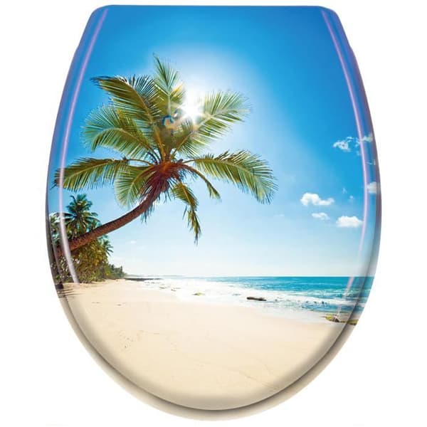XMTECH Toalettsits, Soft Close Toalettsits, Toalettskål Bezel O-formad toalett i Urea-Sunny Beach
