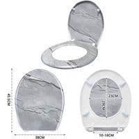 Toalettsits - LZQ - Soft Close - Finish av hög kvalitet - Enkel att fästa - Universal
