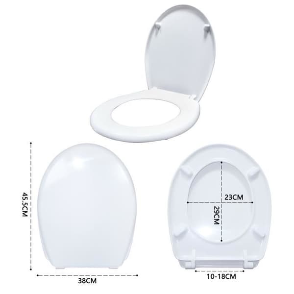 Toalettsits - LZQ - Sjöstjärna - Soft Close - Hårdplast - Universalfäste