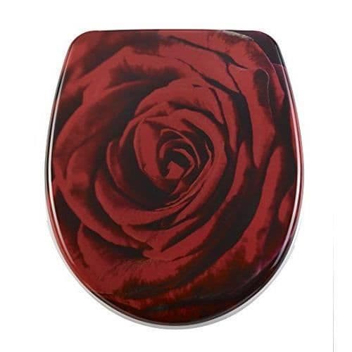 Diaqua trevlig WC-sits med automatiskt sänkningssystem, långsam rörelse, rosa, färgglad 40, 5-46 x 37,5 cm - 31171204