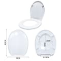 Miniatyrbild 2 av 4: XMTECH Toalettstol med sänkningssystem standard WC badrum sits lock toalett - Vattendroppar