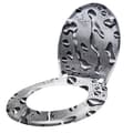 Miniatyrbild 1 av 4: XMTECH Toalettstol med sänkningssystem standard WC badrum sits lock toalett - Vattendroppar