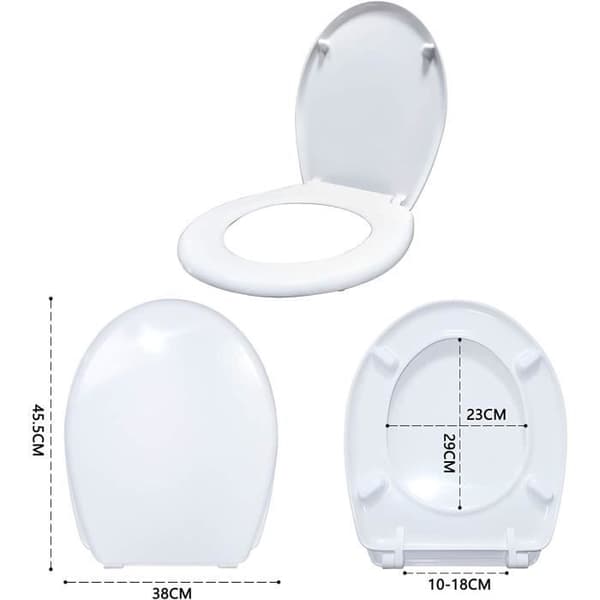 YUENFONG Toalettsits Soft Close-mekanism Toalettsits med Soft Close-funktion Stolmodell