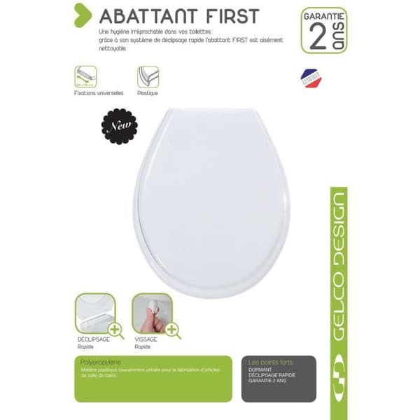 SEAT FIRST WHITE - POLYPROPYLEN