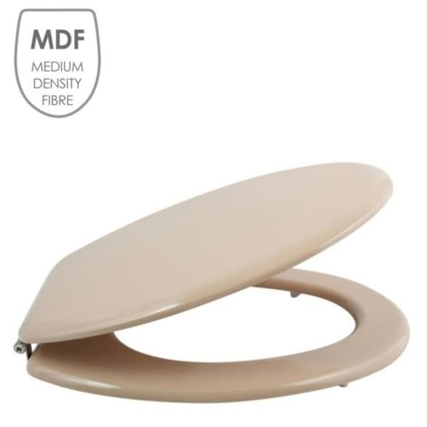 Toalettlock MDF Beige - MSV - Universell - Rustfritt Stål - Baderomsutstyr