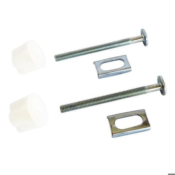 WC-sitsfäste 2 metallplattor och 2 muttrar - längd 75 mm