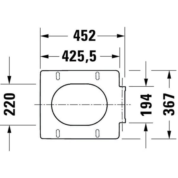 Duravit Vero Air Toalettsits Vit 378x469x49 mm - 0022090000