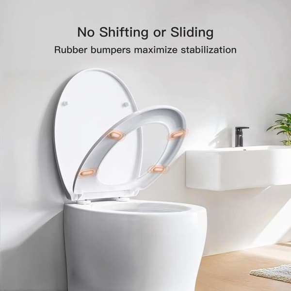 WC-sitskydd - Pipishell - Lock med mjuk stängning - Snabbfrisättning - Justerbara gångjärn - Universell