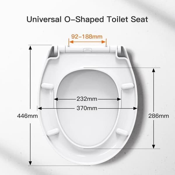 WC-sitskydd - Pipishell - Lock med mjuk stängning - Snabbfrisättning - Justerbara gångjärn - Universell