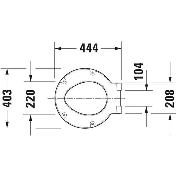 Toalettlock - Duravit - Starck 1 - Softclose - Rostfritt stål - Universell