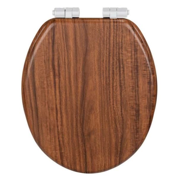 Toalettsits - WENKO - Kastanj - MDF - Brun - Easy-Close - Universal