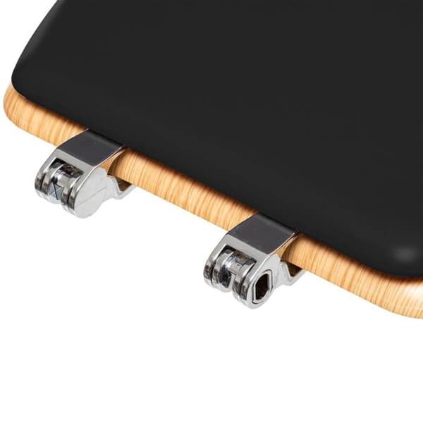 Toalettlock - FIVE - Modern Färg - Grå Kolfiber - MDF - Tyst Stängning