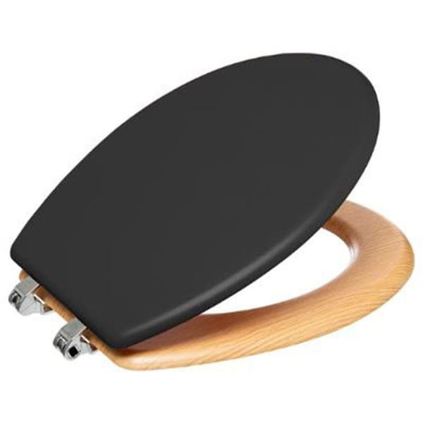 Toalettlock - FIVE - Modern Färg - Grå Kolfiber - MDF - Tyst Stängning